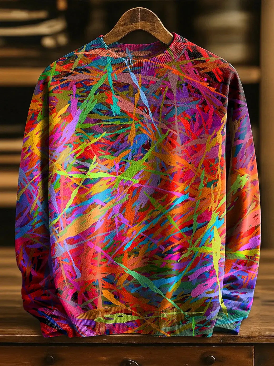 Thermal Reactive Color-Changing Sweater – Novelty Knit for Fall & Winter