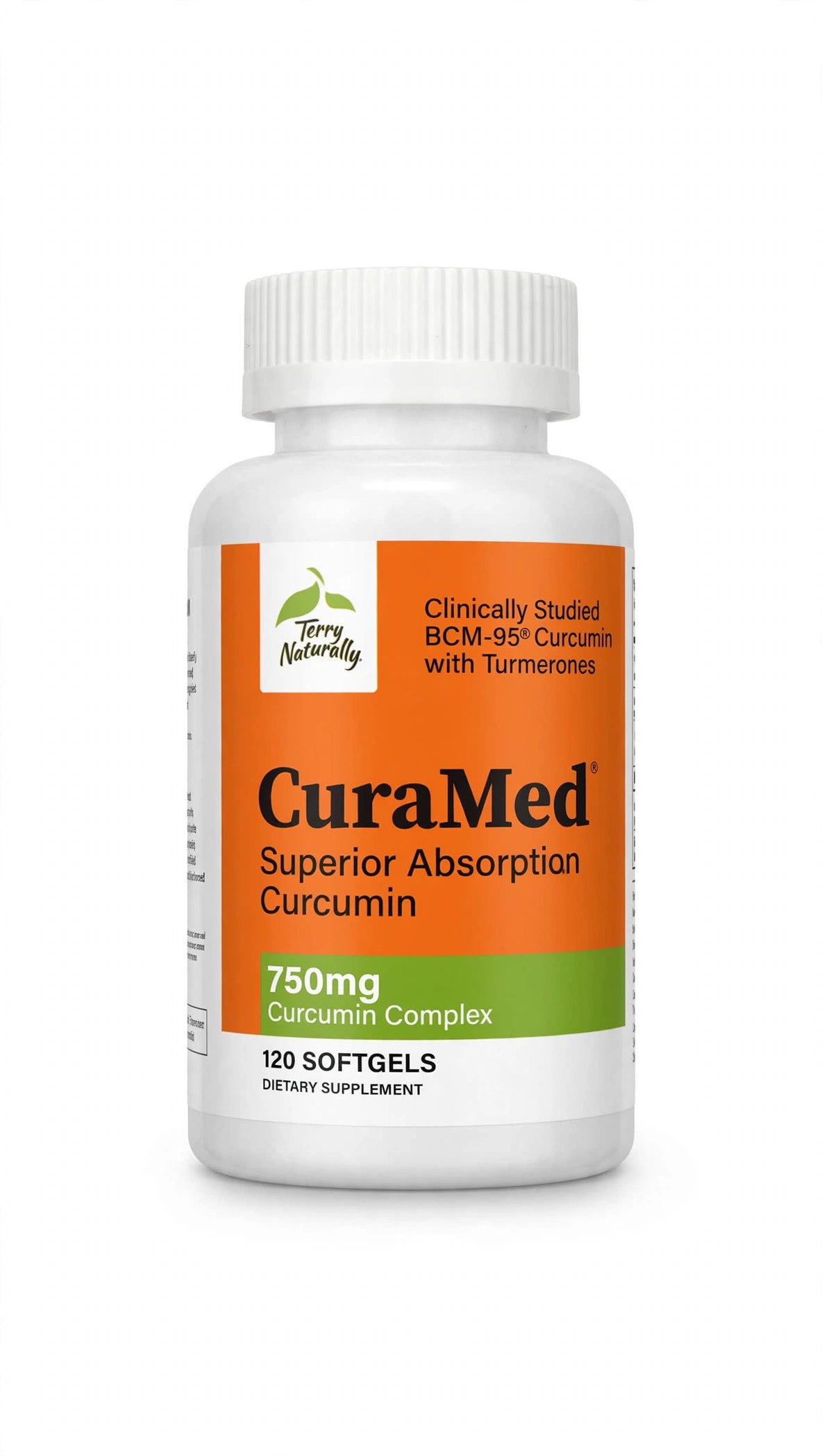 Terry Naturally CuraMed 750mg Curcumin – Superior Absorption, 120 Softgels