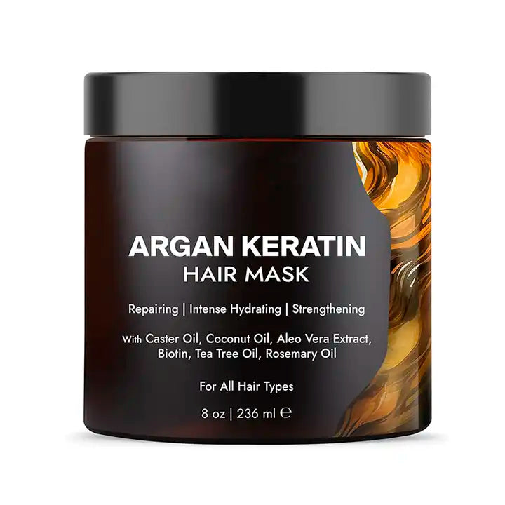 Argan Keratin Hair Mask - Deep Repair Mask for Dry Damaged Hair