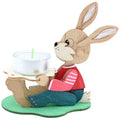 Wooden Rabbit Candle Holder